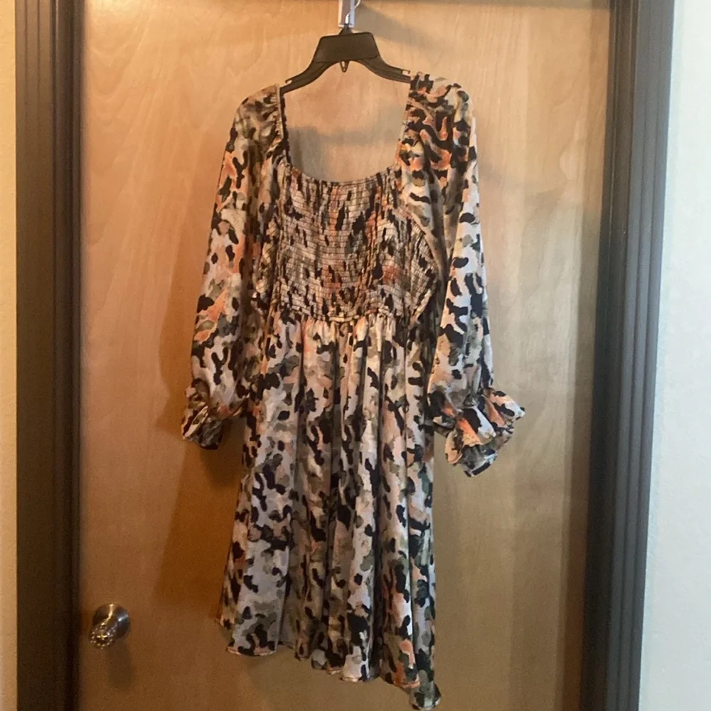 Entro Stylish Multicolor Camouflage Dress; Size XL - Picture 6 of 13